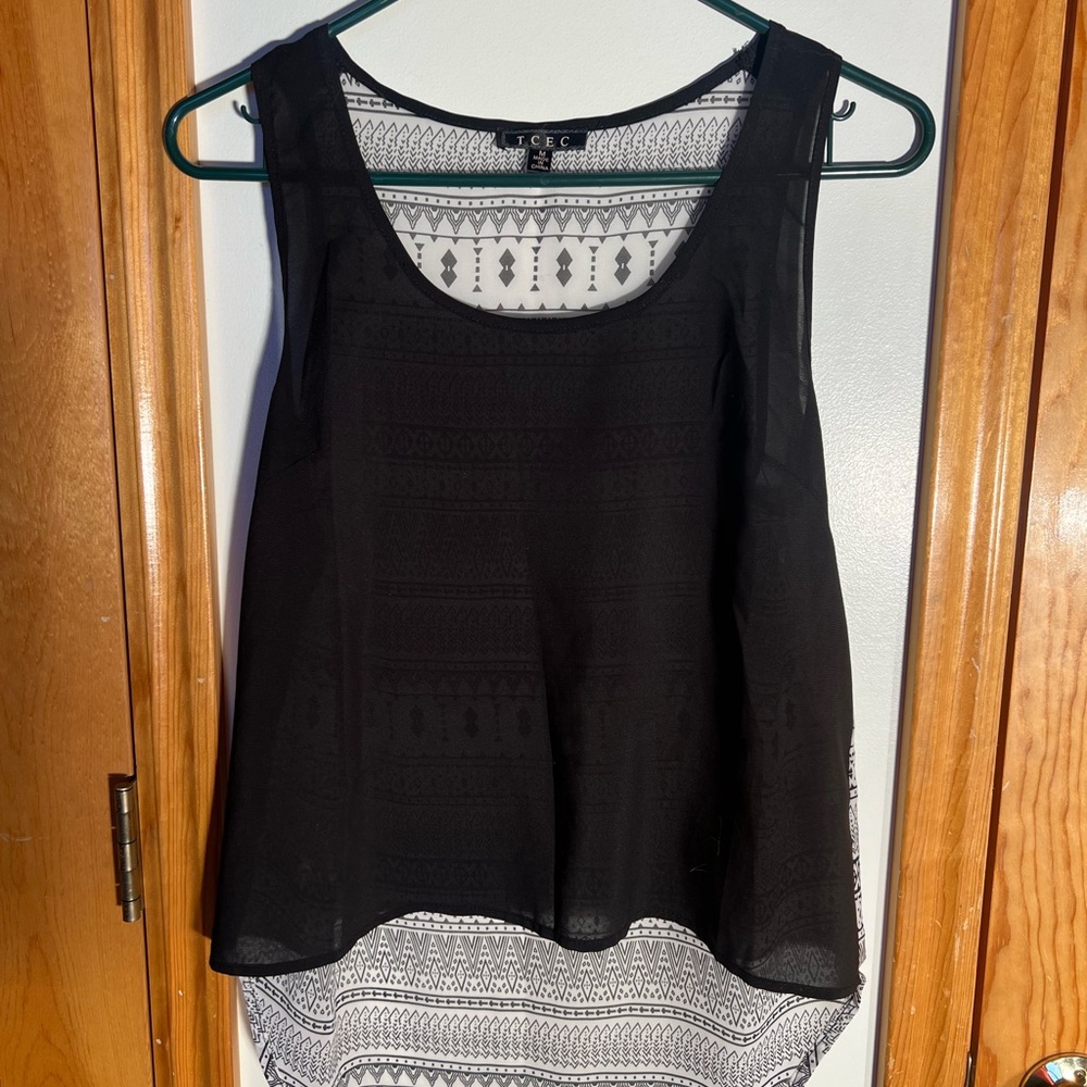 TCEC Black Tribal pattern Tank Top